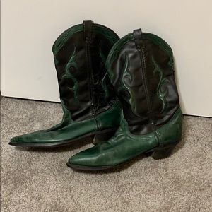 Dingo green cowboy boots